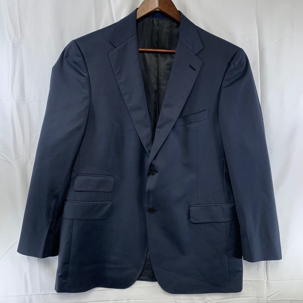 Daniel Cremieux Blazer Mens 42R Navy Loro Piana Fabric Two Button Sport Coat